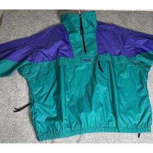 Vintage Columbia Radial Sleeve Jacket Mens XL Teal Purple Windbreaker 90s